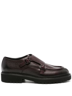 Doucal's buckle-fastening leather monk shoes - Purple
