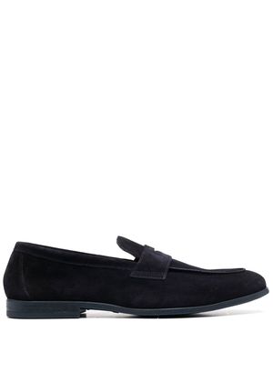 Doucal's calf-suede penny-slot loafers - Blue
