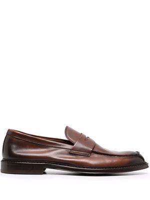 Doucal's distressed loafers - Brown