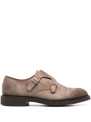 Doucal's double monk strap shoes - Brown