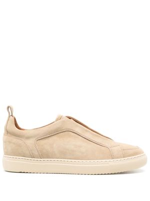 Doucal's elasticated-straps suede sneakers - Neutrals