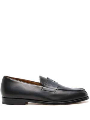 Doucal's faded leather penny loafers - Blue