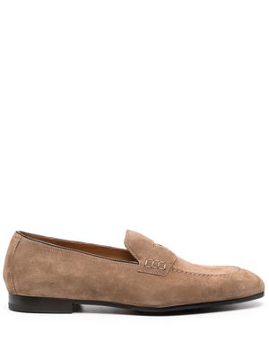 Doucal's flat suede loafers - Neutrals