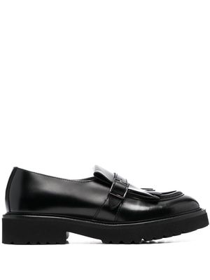 Doucal's fringed leather loafers - Black