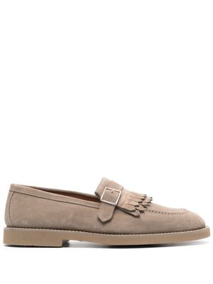 Doucal's fringed suede loafers - Neutrals