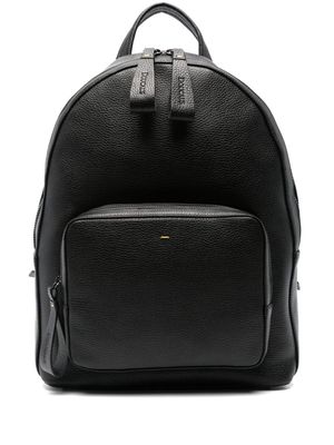 Doucal's grained-leather backpack - Black