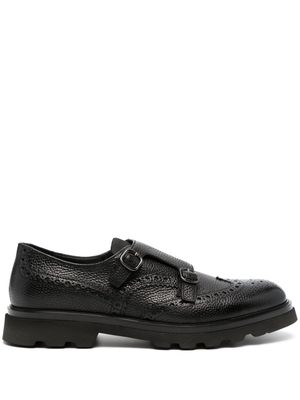 Doucal's grained-leather monk shoes - Black