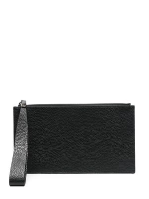 Doucal's grained leather wallet - Black