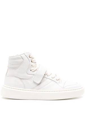 Doucal's hi-top leather sneakers - White
