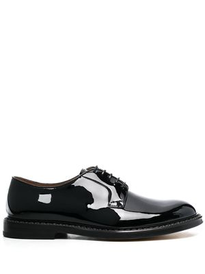 DOUCAL'S high-shine leather derby shoes - Black