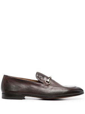 Doucal's horsebit leather loafers - Brown