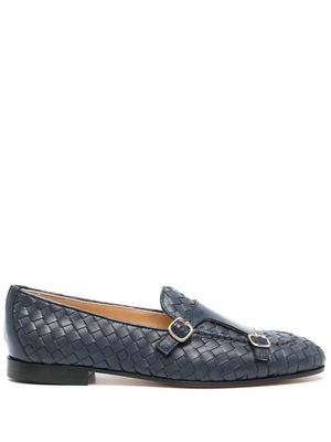 Doucal's interwoven leather loafers - Blue