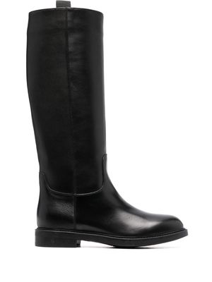 Doucal's knee-high leather boots - Black