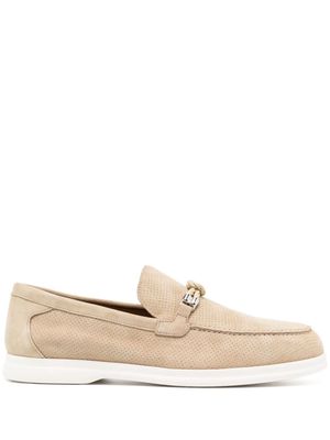 Doucal's knot-detail mesh loafers - Neutrals