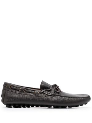 Doucal's lace-up leather loafers - Brown