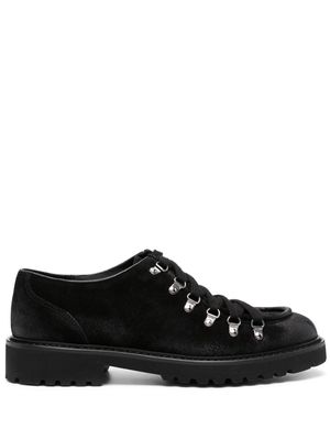 Doucal's lace-up suede derby shoes - Black
