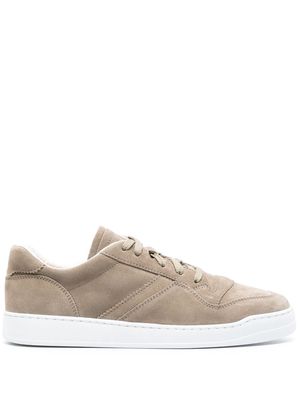 Doucal's lace-up suede sneakers - Green