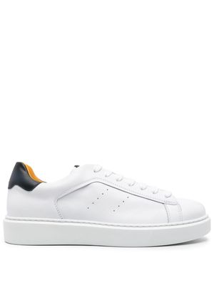 Doucal's leather flatform sneakers - White