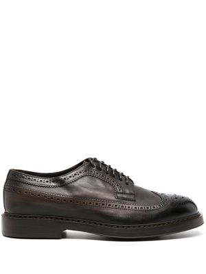Doucal's leather lace-up Brogue shoes - Brown