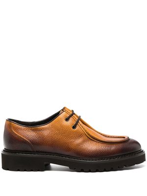 Doucal's leather lace-up shoes - Orange