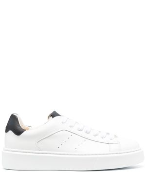 Doucal's leather low-top heel - White