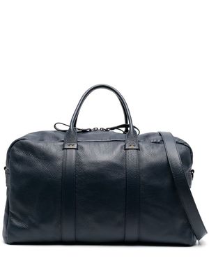 Doucal's leather weekend bag - Blue