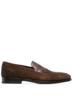 Doucal's Leo leather loafers - Brown