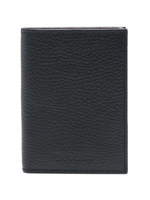 Doucal's logo-debossed leather wallet - Blue