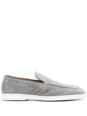 Doucal's moc-stiching suede loafers - Grey