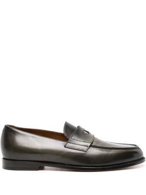 Doucal's penny-slot leather loafers - Green