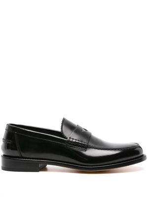 Doucal's penny-slot patent leather loafers - Black