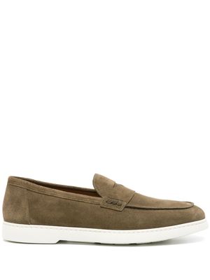 Doucal's Penny-slot suede loafers - Green
