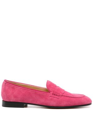 Doucal's penny-slot suede loafers - Pink