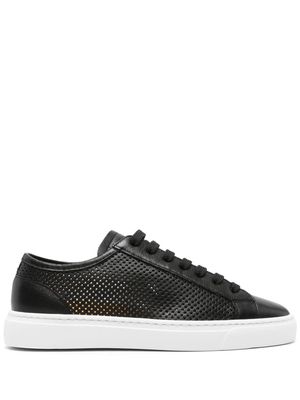 Doucal's perforated leather sneakers - Black