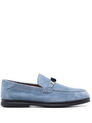 Doucal's perforated suede loafers - Blue