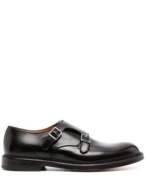 Doucal's polished leather Monk shoes - Brown