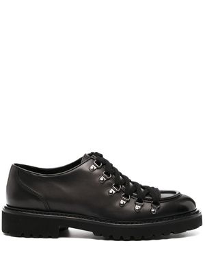 Doucal's round-toe leather lace-up shoes - Black