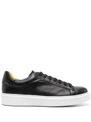 Doucal's round-toe leather sneakers - Black