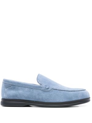 Doucal's round-toe suede loafers - Blue