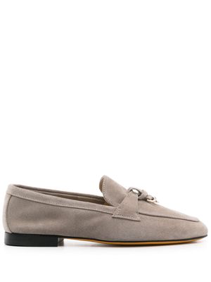 Doucal's strap-detailing suede loafers - Neutrals