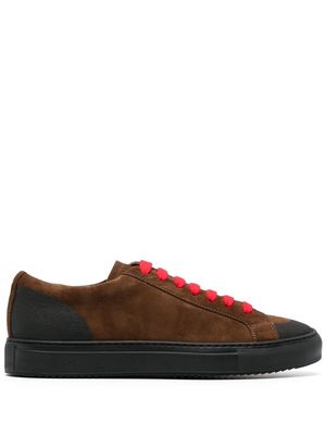 Doucal's suede lace-up sneakers - Brown
