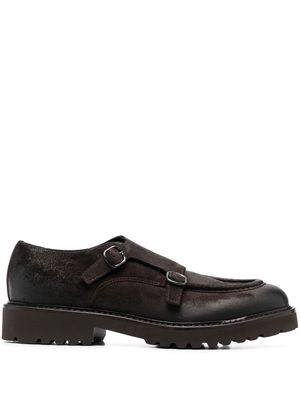 Doucal's suede leather monk shoes - Brown