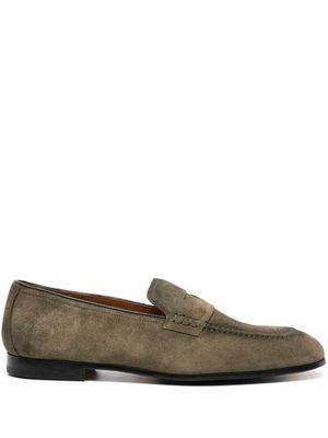 Doucal's suede penny loafers - Green