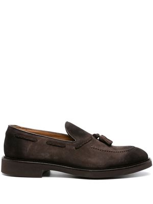 Doucal's tassel detail suede loafers - Brown