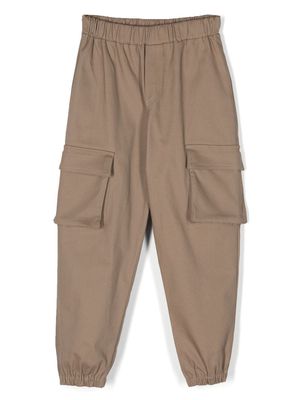 Douuod Kids cargo-pocket cotton trousers - Brown