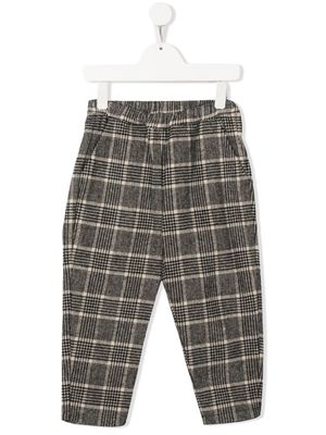 Douuod Kids checked straight trousers - Grey