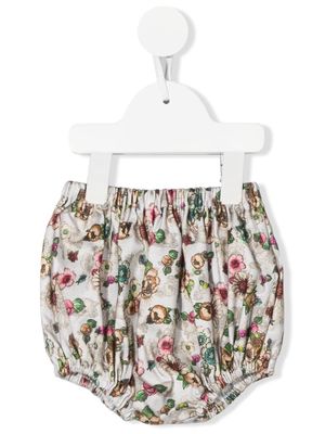 Douuod Kids floral-print bloomers - Grey