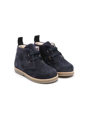 Douuod Kids lace-up suede boots - Blue