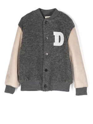 Douuod Kids logo-patch bomber-jacket - Grey