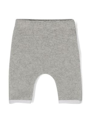 Douuod Kids logo-patch knitted trousers - Grey